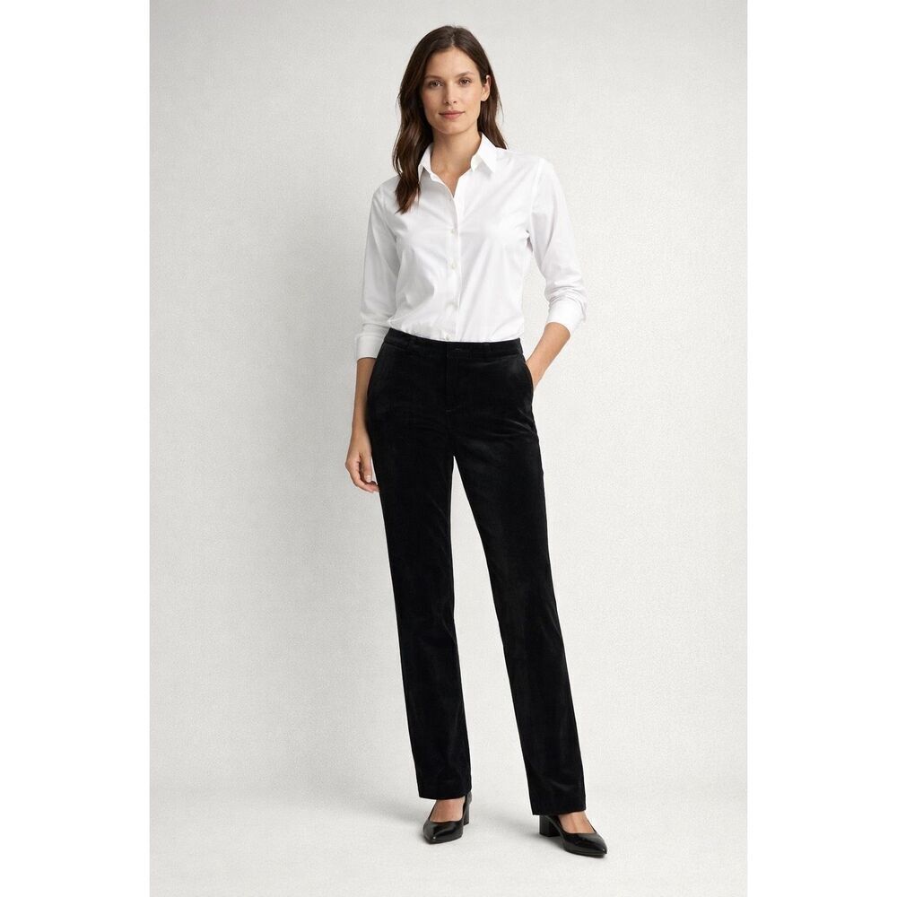Lauren Ralph Lauren Black Velvet Pants Size 12 Straight Leg